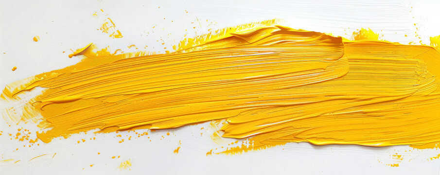 Vibrant Yellows: Bright yellow brush strokes on a white background, creating a lively and cheerful feel.