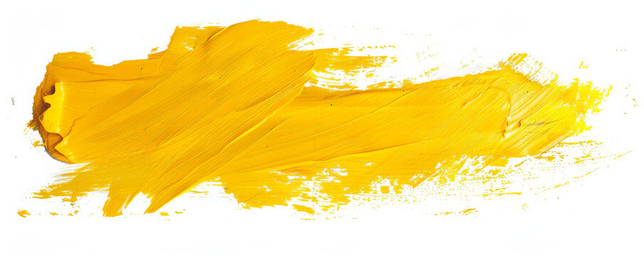 Vibrant Yellows: Bright yellow brush strokes on a white background, creating a lively and cheerful feel.