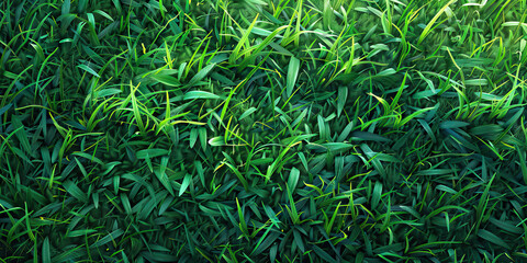 Suburban Garden: Detailed Close-Up Texture of Freshly Mowed Grass, Highlighting Vibrant Green Color and Soft Blades