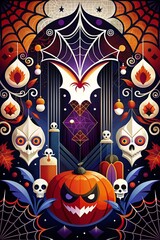 Decorative Background for Poster on Halloween Theme. Perfect for posters, flyers, and social media graphics.