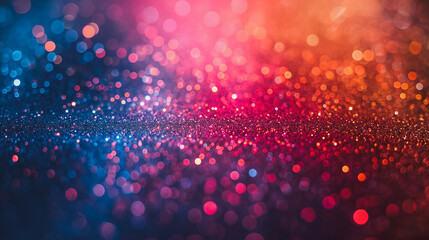 The multicolored spotted patterns in the abstract background create a vivid and dynamic composition