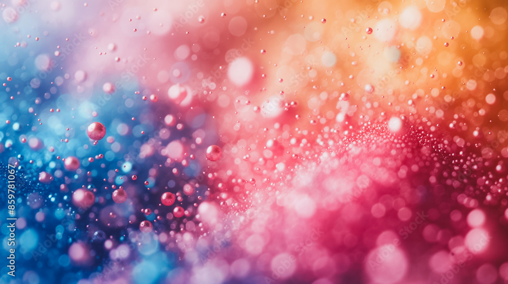Poster color saturation and intricate detailed texture, the abstract background of multicolored spots forms
