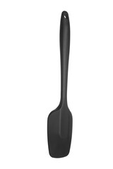 One black spatula isolated on white. Kitchen utensil