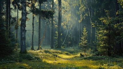 Obraz premium A picture of a forest