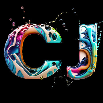 CJ letter logo alphabet monogram icon symbol