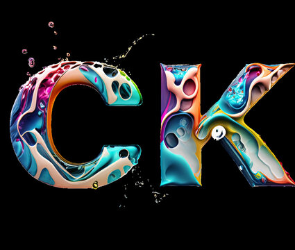 CK letter logo alphabet monogram icon symbol