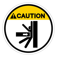 Caution Crush Body Hazard Symbol Sign, Vector Illustration, Isolate On White Background Label .EPS10