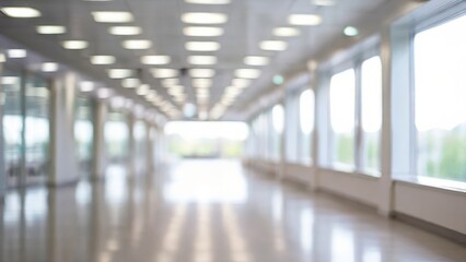 Beautiful Blurred Background of a Modern Office. Made with Generative AI Technology