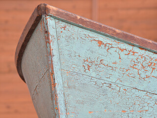 Paint texture on a old boat at Foss Waterway Seaport