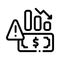 financial crisis line icon