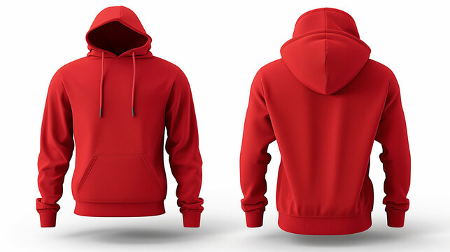 Blank red hoodie sale