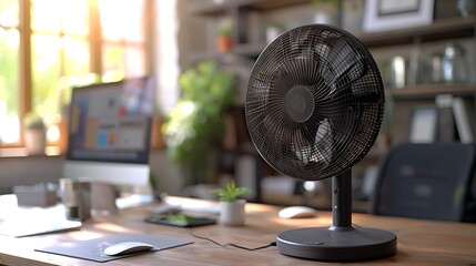 A Compact Pedestal Fan with Adjustable Neck Design electric fan 
