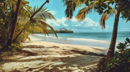 Tropical beach tranquility with an Instagram touch