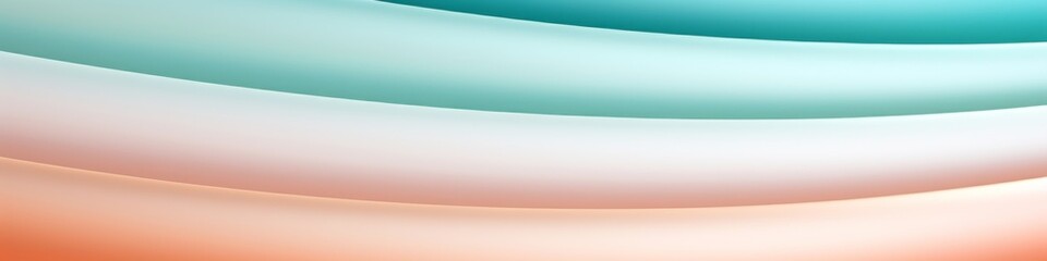 Obraz premium Banner with abstract gradient of pastel teal, pastel peach, and white colors, background, wallpaper, backdrop