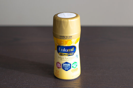 Readymade Yellow Enfamil Bottle Formula for Baby