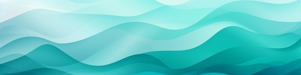 Obraz premium Banner with abstract gradient of aqua, teal, and white colors, background, wallpaper, backdrop