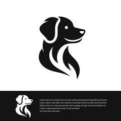 creative vector silhouette of dog logo