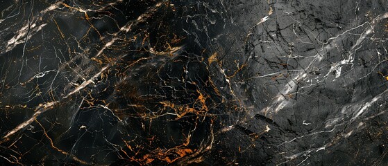 Abstract Black and Gold Marble Texture