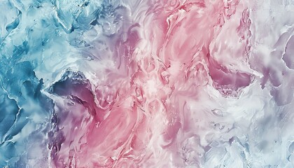 Obraz premium Abstract Swirling Blue and Pink Paint