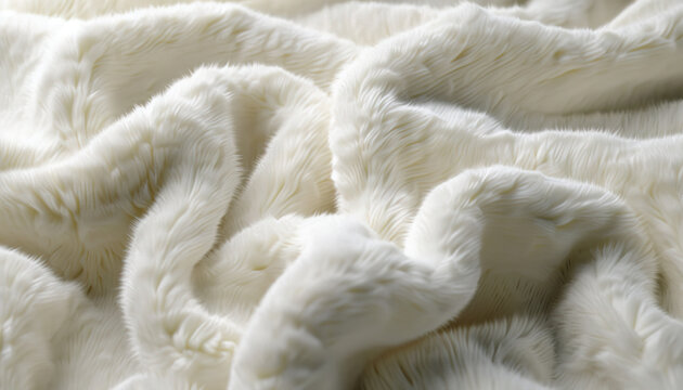 Fleece is the softness of a gentle embrace: Picture a close-up of fleece fabric, with its soft and fuzzy texture symbolizing comfort and coziness