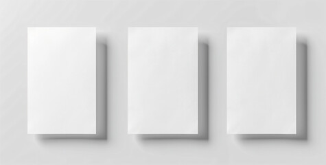 three white boxes are stacked on top of each other