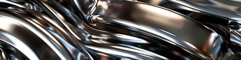 Metal is the cool, smooth touch of industrial strength: Depict a close-up of metal, with its smooth and cool texture symbolizing strength and durability.