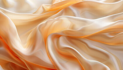 Fototapeta premium Silk is the smooth, lustrous texture of refined elegance: Illustrate a close-up of silk, with its smooth and lustrous texture symbolizing elegance and luxury