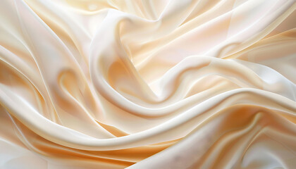 Obraz premium Silk is the smooth, lustrous texture of refined elegance: Illustrate a close-up of silk, with its smooth and lustrous texture symbolizing elegance and luxury