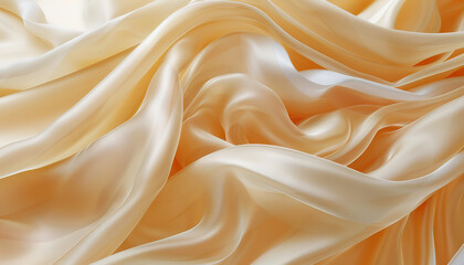 Fototapeta premium Silk is the smooth, lustrous texture of refined elegance: Illustrate a close-up of silk, with its smooth and lustrous texture symbolizing elegance and luxury