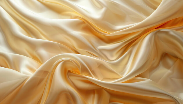 Silk is the smooth, lustrous texture of refined elegance: Illustrate a close-up of silk, with its smooth and lustrous texture symbolizing elegance and luxury