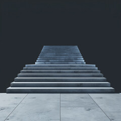 Fototapeta premium a set of stairs leading up to a dark room
