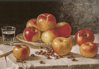 Dining Room Wall Art, Still Life with Apples, Vintage Kitchen Wall Art, Fruit Wall Art, Modern Rustic Decor, DIGITAL DOWNLOAD - SL012 3