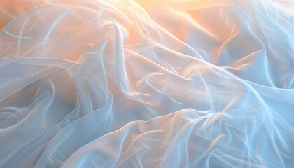 Tulle is the airy, ethereal texture of delicate beauty: Visualize a close-up of tulle, with its airy and ethereal texture symbolizing delicate beauty and femininity