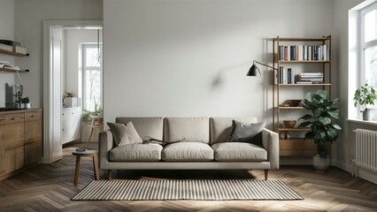 modern living room with sofa