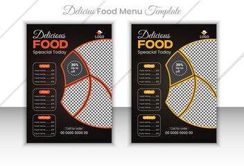 Modern restaurant food menu template design