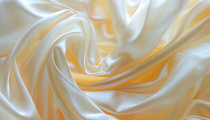 Fototapeta premium Silk is the smooth, silky texture of delicate elegance: Picture a close-up of silk, with its smooth and silky texture symbolizing delicate elegance and refinement