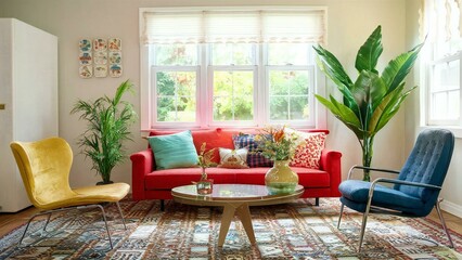 modern living room with sofa