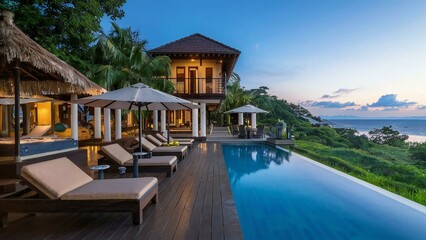 Fototapeta premium resort at night