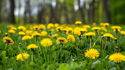 spring flower with tree background
