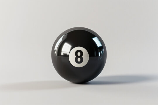 a black eight ball with a white eight on it