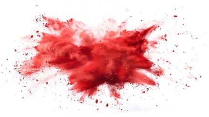 Red Chalk Powder Explosion Abstract Background