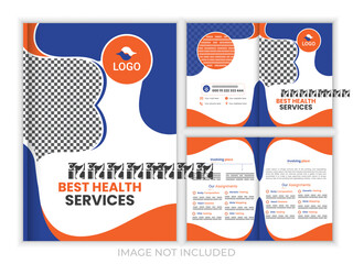 Medical Bi Fold Brochure Design Template or Flyer Design Template