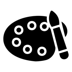 watercolor glyph icon