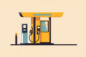 Illustration of biodiesel fuel pump station