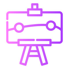 Obraz premium easel gradient icon