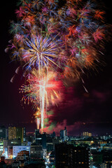 Beautiful fireworks at Kisarazu Minato Matsuri Fireworks