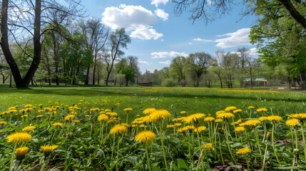Obraz premium spring flower on park