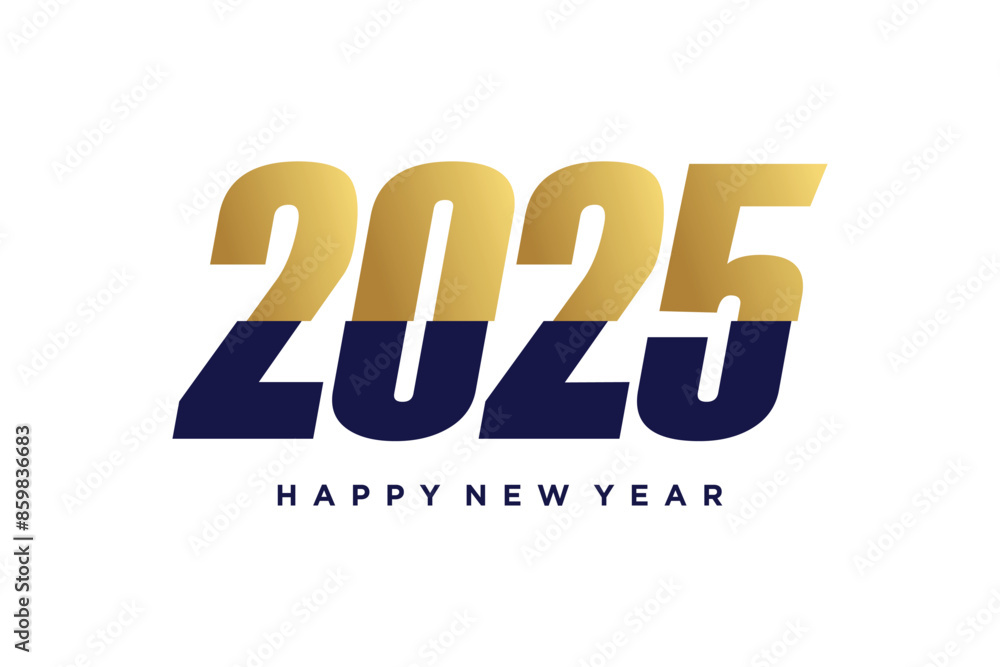 Poster 2025 design element vector with creative modern idea concept