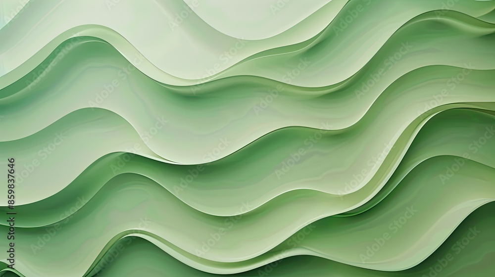 Poster green gradient backdrop with stylish wave patterns, suitable for professional branding