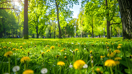 spring flower on park